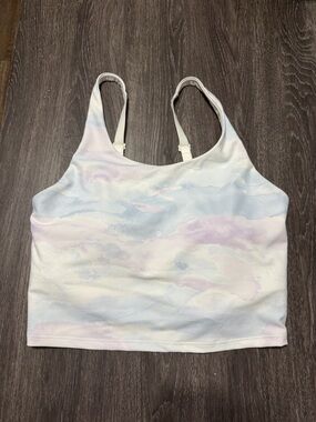 Old Navy Pastel Cloud Print Tank Top - White, Light Blue, Light Pink